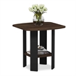 Pemberly Row Engineered Wood End Table in Columbia Walnut/Black (Set of 2)