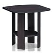 Pemberly Row Contemporary Engineered Wood Simple Design End Table in Dark Walnut