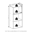 Pemberly Row Contemporary 3-Tier Open Shelf Bookcase in Amber Pine