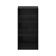 Pemberly Row Contemporary 3-Tier Open Shelf Bookcase in Blackwood