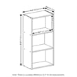 Pemberly Row Contemporary 3-Tier Open Shelf Bookcase in Light Blue/White