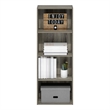 Pemberly Row Contemporary 4-Tier Open Shelf Bookcase in French Oak