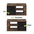Pemberly Row Contemporary Coffee Table with Storage Bin in Amber Pine