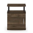 Pemberly Row Engineered Wood End Table in Columbia Walnut/Black
