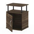 Pemberly Row Engineered Wood End Table in Columbia Walnut/Black