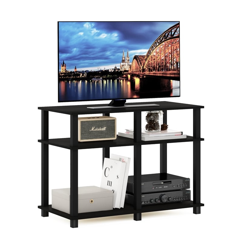 Pemberly Row Turn-N-Tube TV Stand for TV up to 40-inch in Espresso/Black