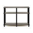 Pemberly Row Turn-N-Tube TV Stand for TV up to 40-inch in French Oak/Black