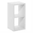 Pemberly Row Open Back Decorative Cube Storage Organizer in 2-Cube in White