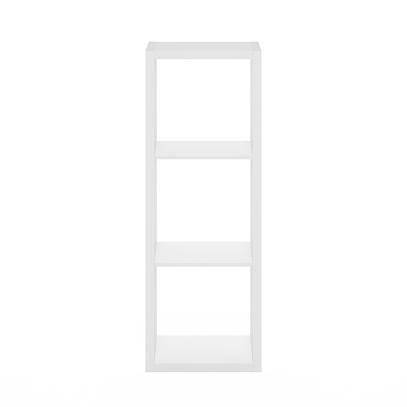 Pemberly Row Open Back Decorative Cube Storage Organizer in 3-Cube in White