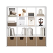 Pemberly Row Open Back Decorative Cube Storage Organizer in 16-Cube in White