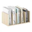 Pemberly Row Office Supplies Desktop Bookshelf Storage in Bauhaus Oak