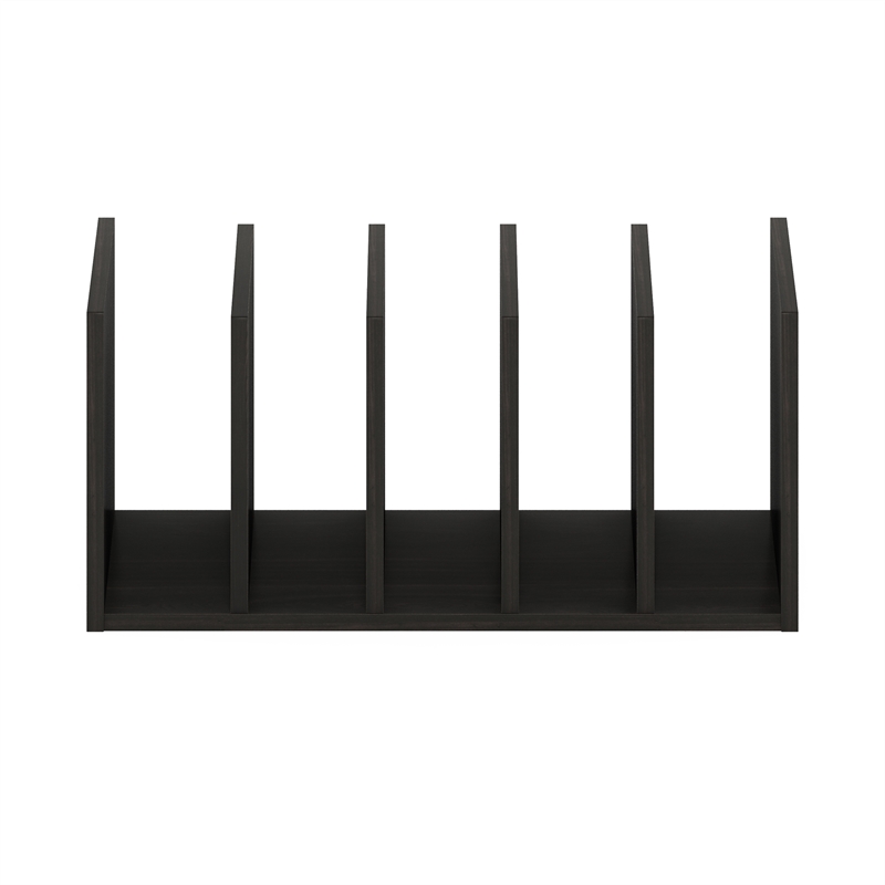 Pemberly Row Office Supplies Desktop Bookshelf Storage in Espresso