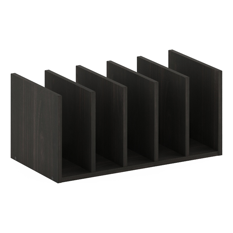 Pemberly Row Office Supplies Desktop Bookshelf Storage in Espresso