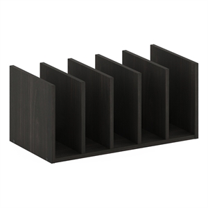 Pemberly Row Office Supplies Desktop Bookshelf Storage in Espresso