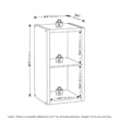 Pemberly Row Open Back Decorative Cube Storage Organizer in 2-Cube Amber Pine