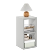 Pemberly Row Open Back Decorative Cube Storage Organizer in 2-Cube Light Gray