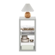 Pemberly Row Open Back Decorative Cube Storage Organizer in 2-Cube Light Gray