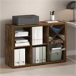 Pemberly Row Open Back Decorative Cube Storage Organizer in 6-Cube Amber Pine