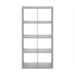 Pemberly Row Open Back Decorative Cube Storage Organizer in 8-Cube Light Gray