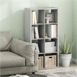 Pemberly Row Open Back Decorative Cube Storage Organizer in 8-Cube Light Gray