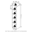 Pemberly Row Open Back Decorative Verticle Cube Storage Organizer Amber Pine