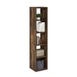 Pemberly Row Open Back Decorative Verticle Cube Storage Organizer Amber Pine