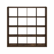 Pemberly Row Open Back Decorative Cube Storage Organizer in Amber Pine