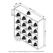 Pemberly Row Open Back Decorative Cube Storage Organizer in 16-Cube Dark Oak