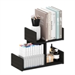Pemberly Row Wood Desktop Bookshelf Storage Organizer for Home and Espresso