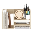 Pemberly Row Wood Desktop Book and Home Office Supplies Storage in Bauhaus Oak