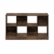 Pemberly Row Farmhouse 8-Cube Display Bookcase in Bookshelf in Amber Pine