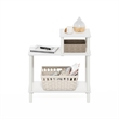 Pemberly Row Turn-N-Tube 3-Tier Rectangular Sofa Side/End Table White