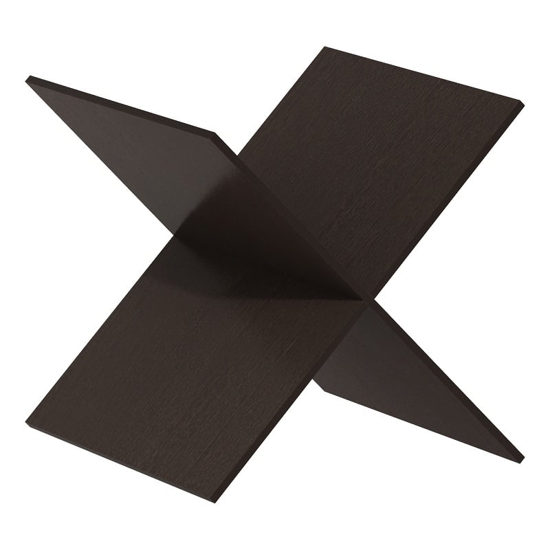 Pemberly Row Contemporary X-Shelf Cube Organizer Insert in Dark Oak