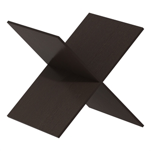 Pemberly Row Contemporary X-Shelf Cube Organizer Insert in Dark Oak