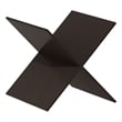 Pemberly Row Contemporary X-Shelf Cube Organizer Insert in Dark Oak