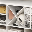 Pemberly Row Contemporary X-Shelf Cube Organizer Insert in White