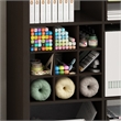 Pemberly Row 9-Compartment Bottle Storage Cube Organizer Insert in Dark Oak