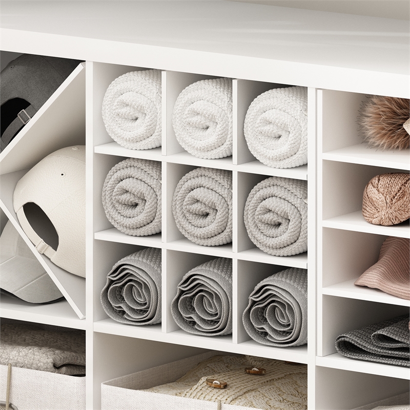 Pemberly Row 9-Compartment Bottle Storage Cube Organizer Insert in White