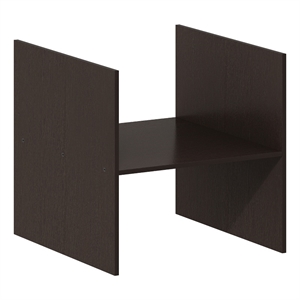 Pemberly Row Contemporary H-Shelf Cube Organizer Insert in Dark Oak
