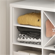 Pemberly Row Contemporary H-Shelf Cube Organizer Insert in White