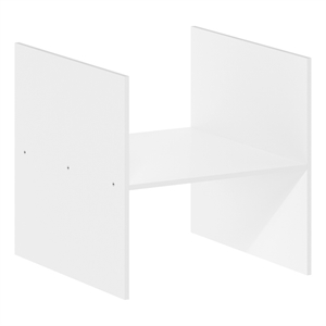 Pemberly Row Contemporary H-Shelf Cube Organizer Insert in White