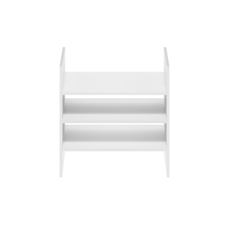 Pemberly Row Contemporary 3-Shelf File Organizer Cube Insert in White