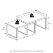 Pemberly Row Stackable Kitchen Counter Shelves in Set of 2 Amber Pine