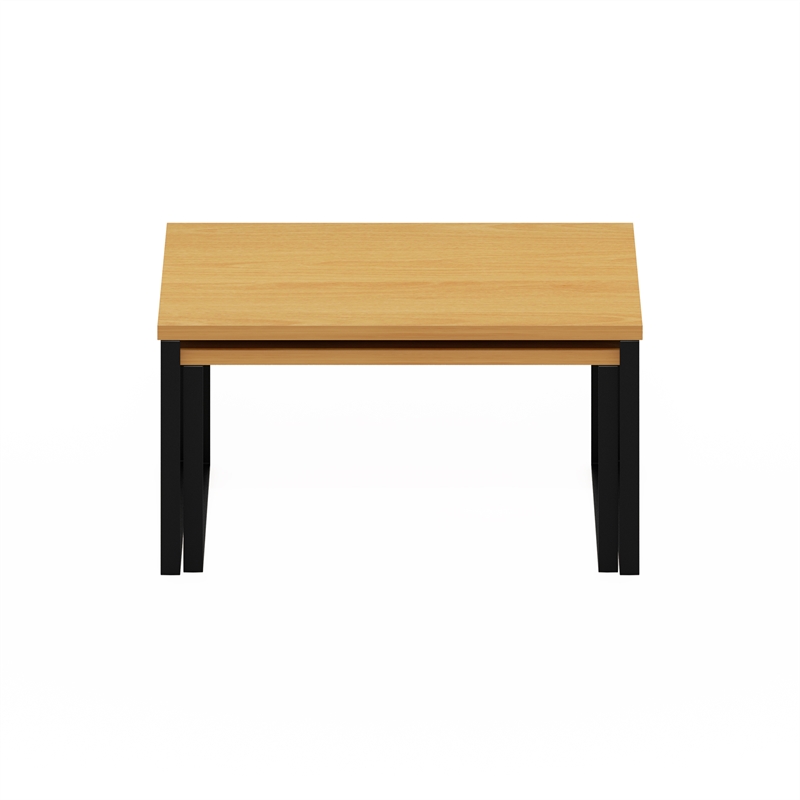 Pemberly Row Stackable Kitchen Counter Shelves in Set of 2 Beech