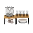 Pemberly Row Stackable Kitchen Counter Shelves in Set of 2 Beech