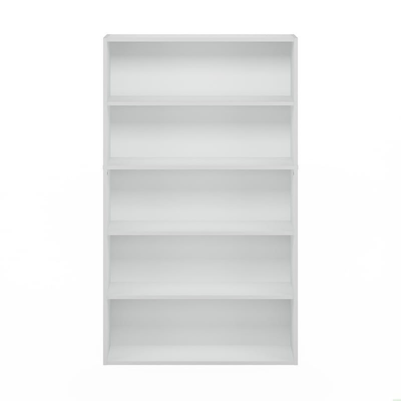 Pemberly Row 5-Tier Open Shelf Bookcase in Bookshelf in 31.5-inch Wide in White