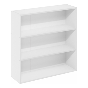 Pemberly Row 3-Tier Open Shelf Bookcase in Bookshelf in 31.5-inch Wide in White