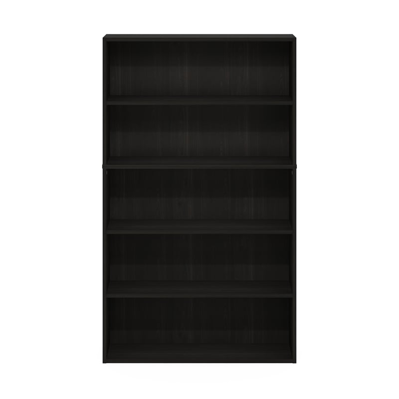 Pemberly Row 5-Tier Bookcase in Bookshelf in 31.5-inch Wide in Espresso