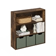 Pemberly Row 3-Tier Bookcase in Bookshelf in 31.5-inch Wide in Amber Pine