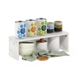 Pemberly Row 18-Inch Kitchen Counter Stackable Organizer Shelf in Marble White